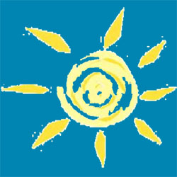 Eine Sonne als Logo der Homöopathischen Praxis Brigitte Gerber